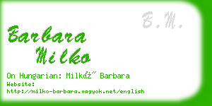 barbara milko business card